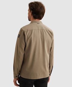 Heren overhemd lange mouw bruin