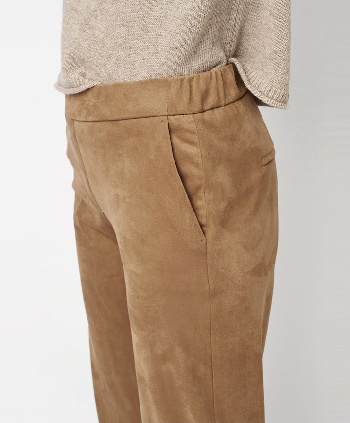 Jenny Wide Leg dames broek beige