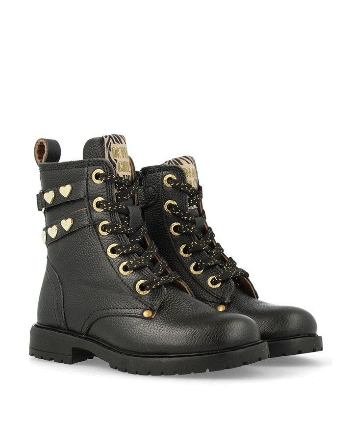 mid boot laces boots zwart