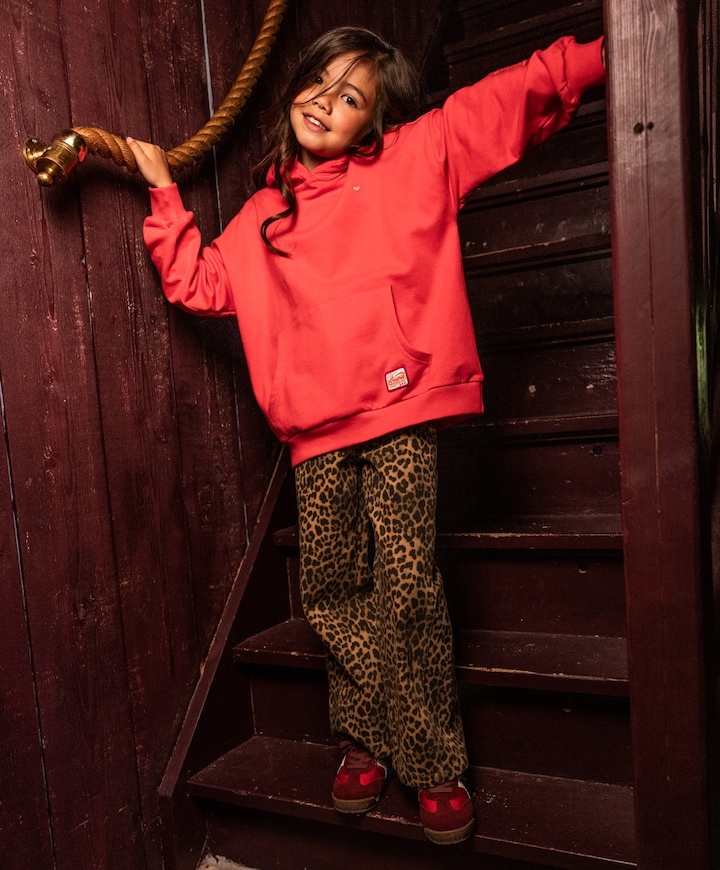 Little leopard jeans meisjes jeans bruin