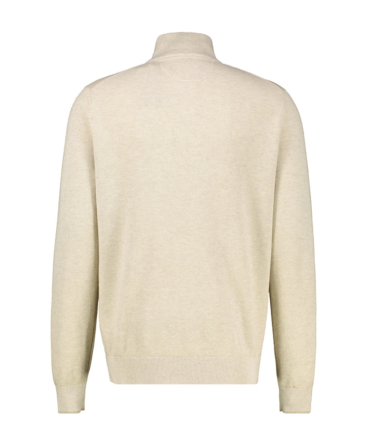 Heren trui met rits beige