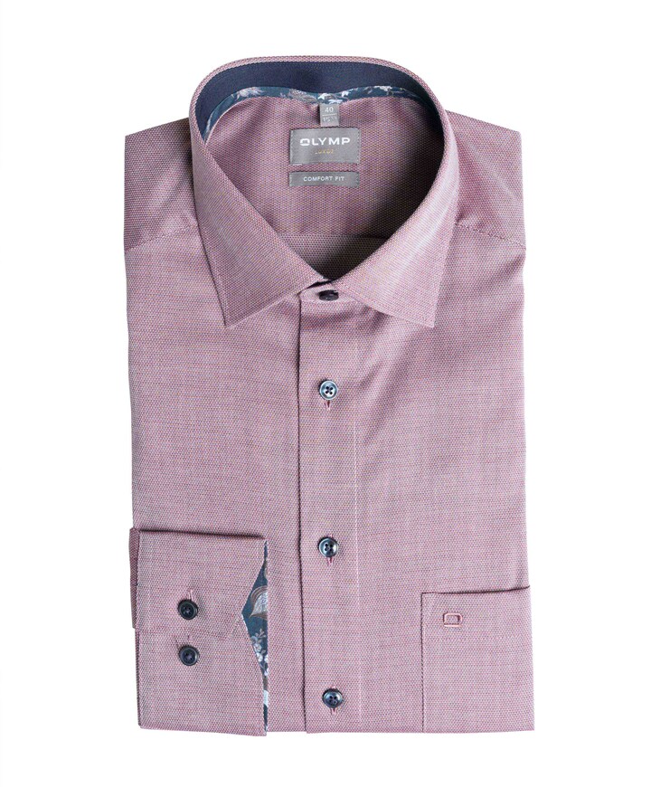 Overhemd lange mouw bordeaux