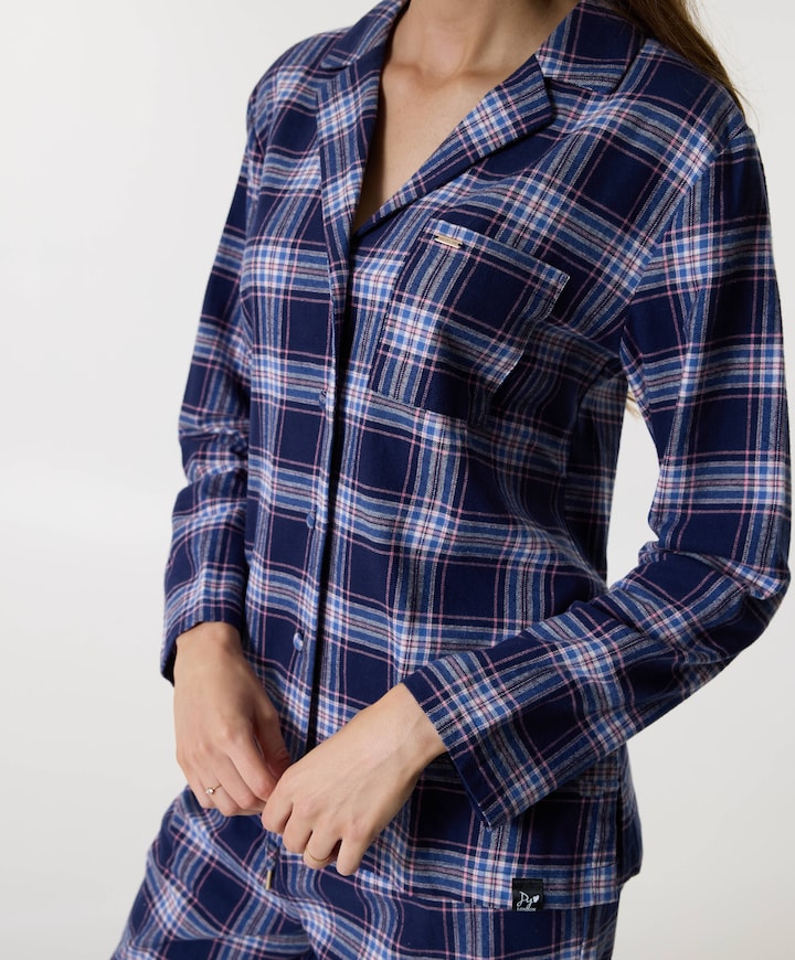 Dames pyjamaset blauw