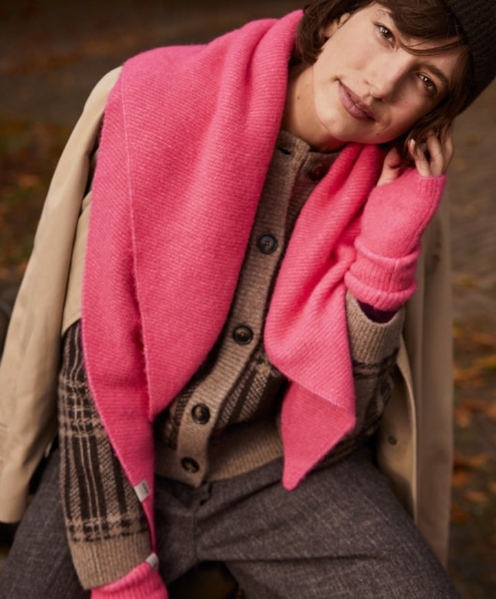 Dames sjaal roze