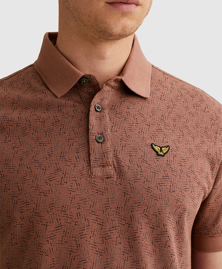 Heren polo bordeaux
