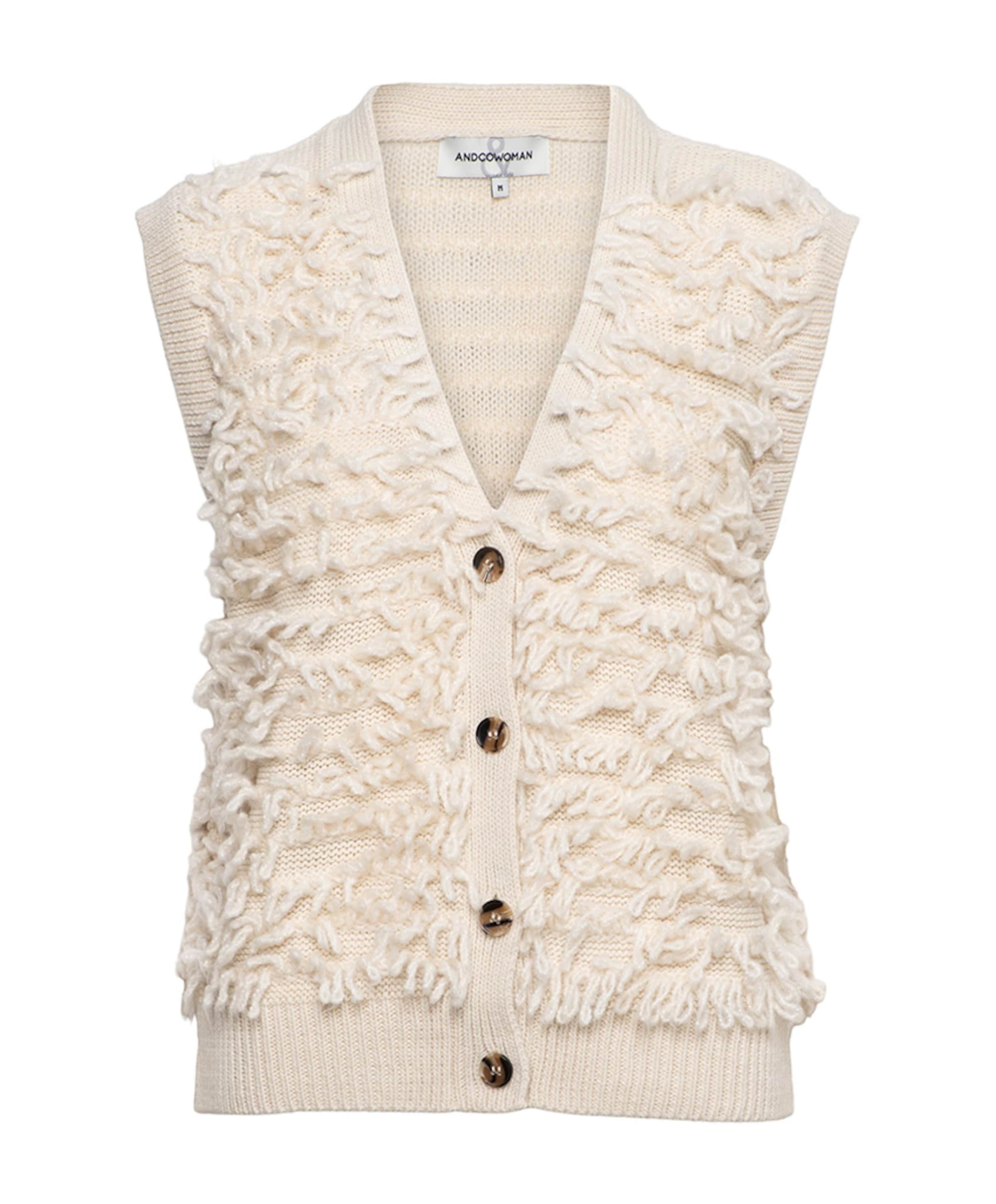 Dames gilet beige