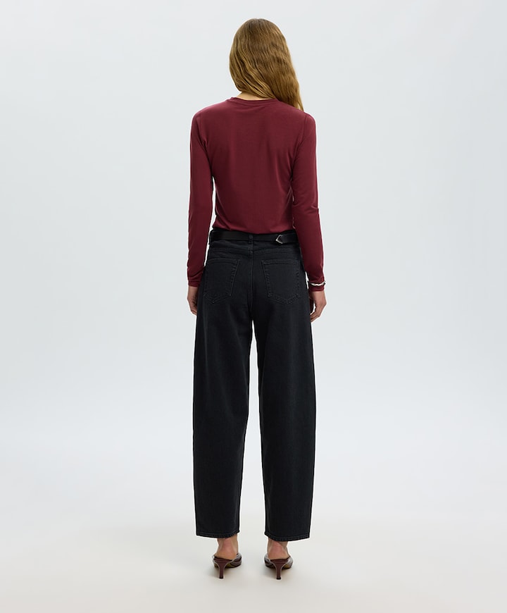 Dames longsleeve bordeaux