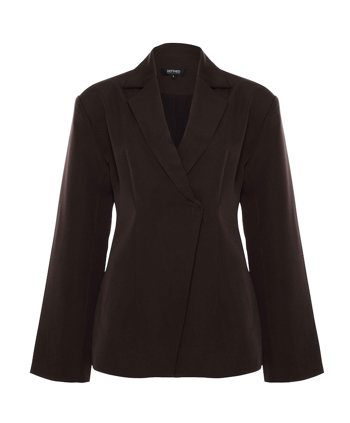 Dames blazer bruin