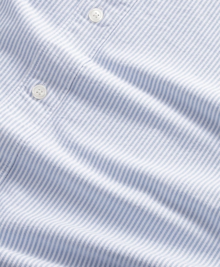 Heren overhemd lange mouw blauw