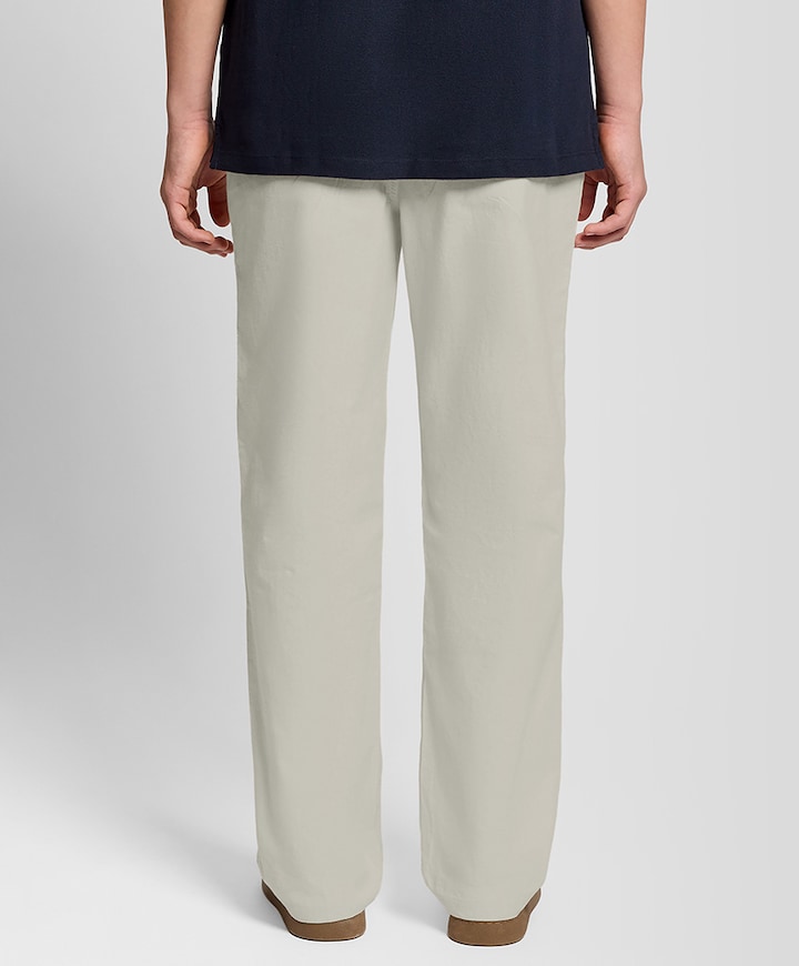 Linen blend jongens broek beige