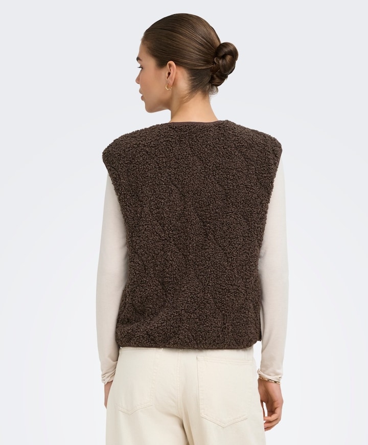 Dames gilet bruin