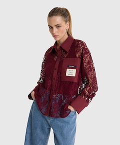 Dames blouse bordeaux