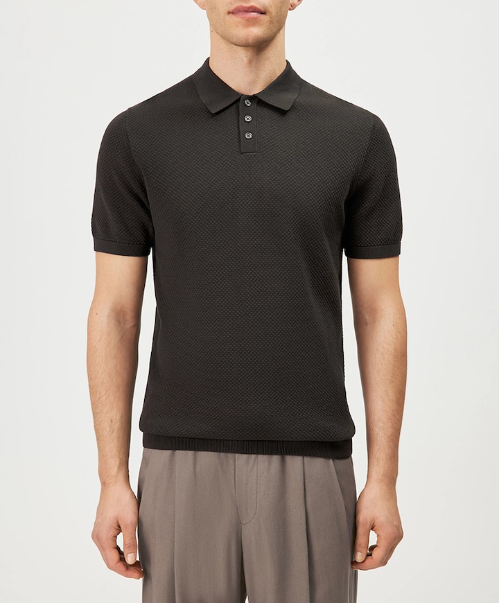 Heren polo bruin