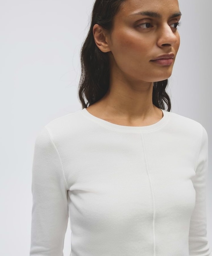 Dames longsleeve ecru