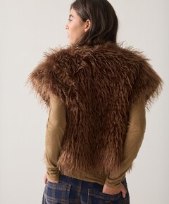 Dames gilet bruin