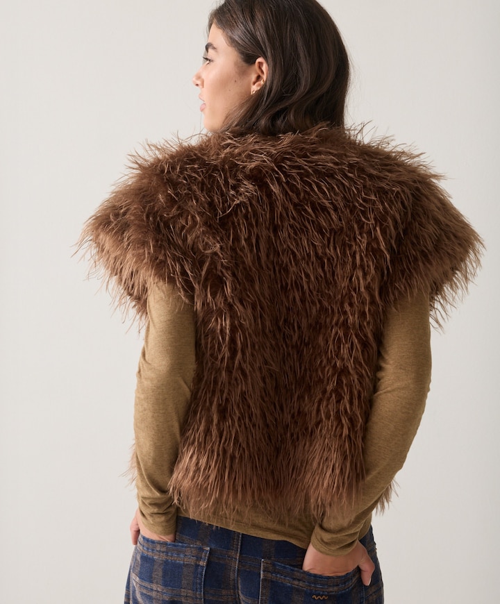 Dames gilet bruin