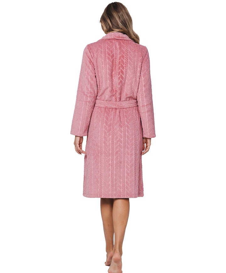 Dames ochtendjas roze