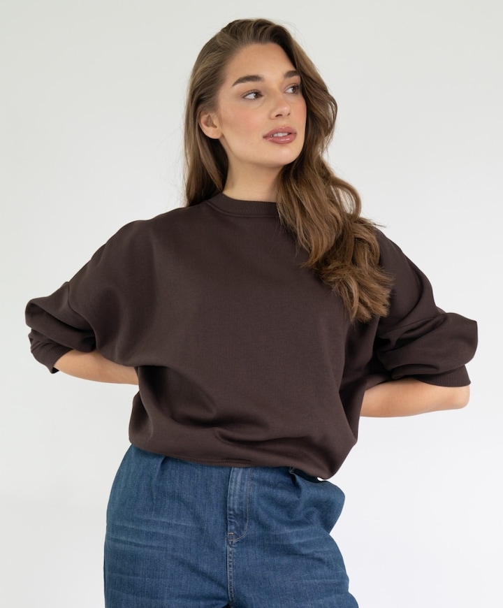 Dames sweater bruin