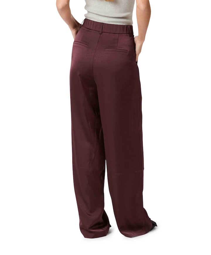 Emmett Heavy Sateen Pants dames broek bordeaux