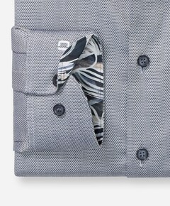 Heren overhemd extra lange mouw blauw