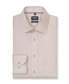 Heren overhemd lange mouw beige