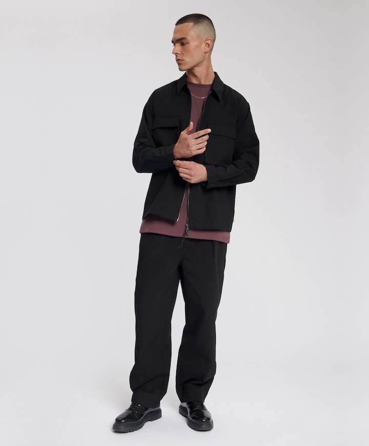 Heren overshirt zwart