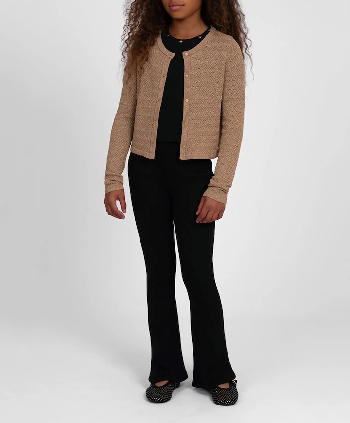 Meisjes vest bruin