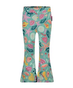 Flared broek AOP meisjes broek groen