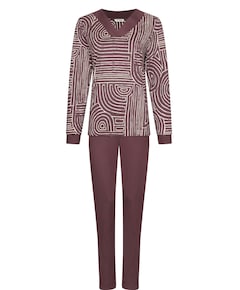 Dames pyjamaset bordeaux