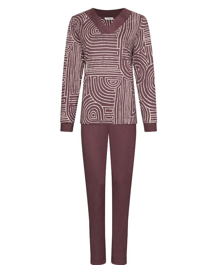 Dames pyjamaset bordeaux