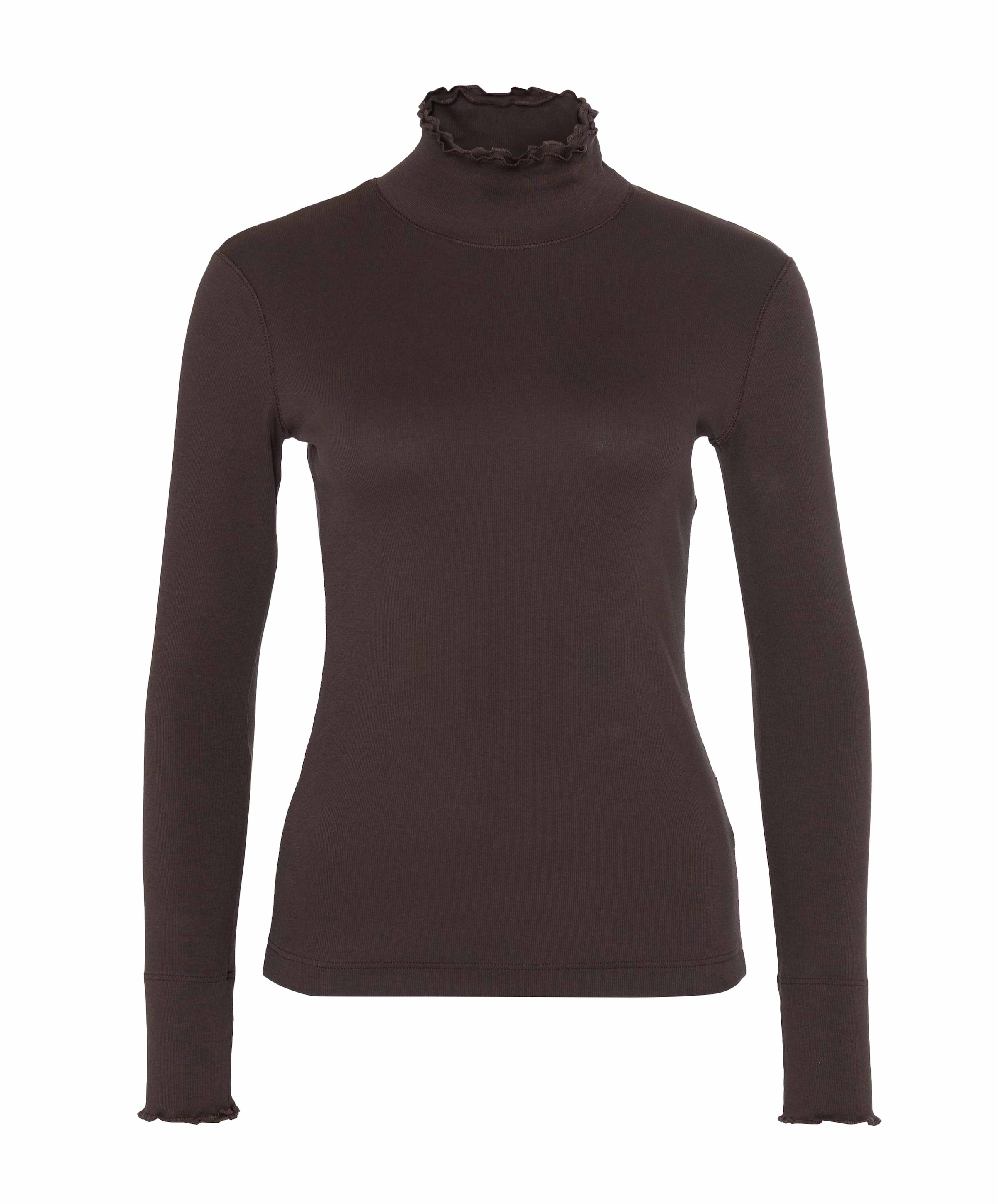 Dames longsleeve bruin