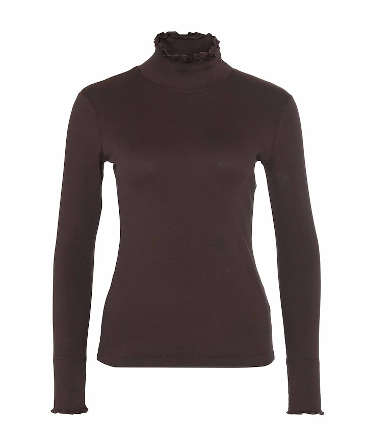 Dames longsleeve bruin