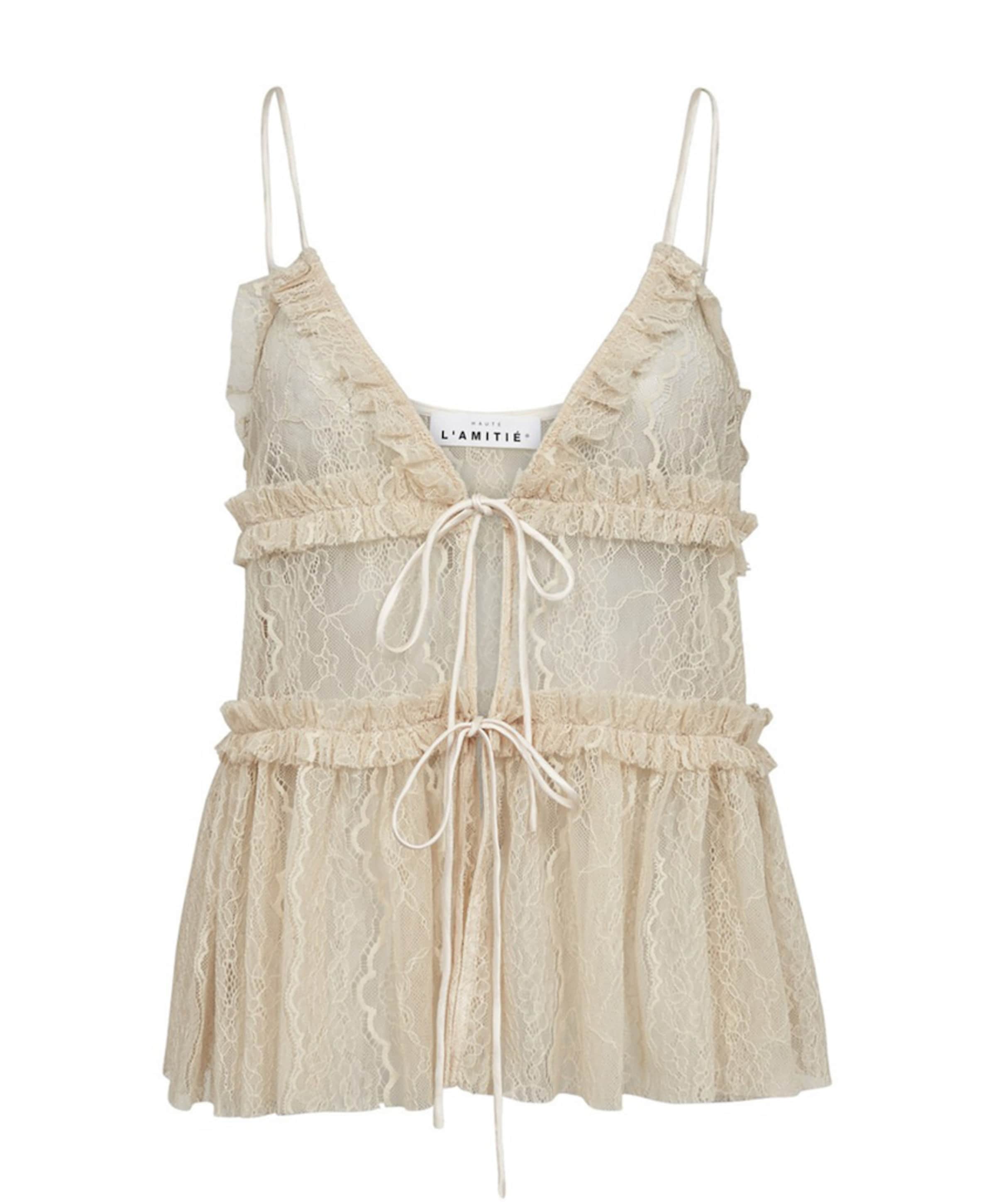 Dames top beige