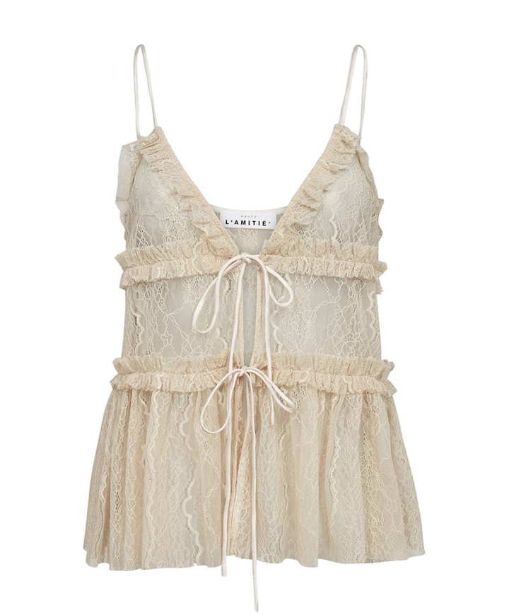 Dames top beige