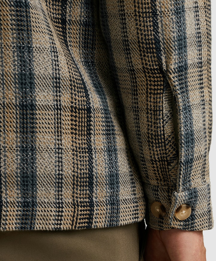 Heren overshirt blauw