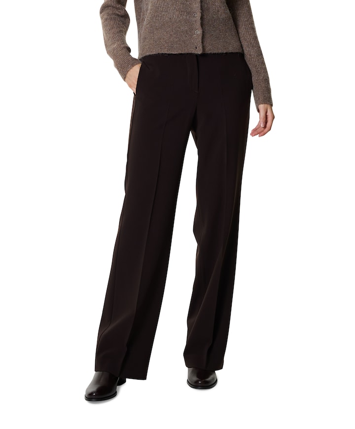 Wide leg pantalon bruin