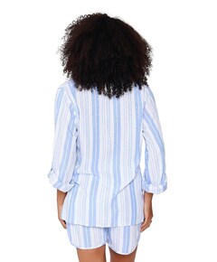 Dames shortama blauw