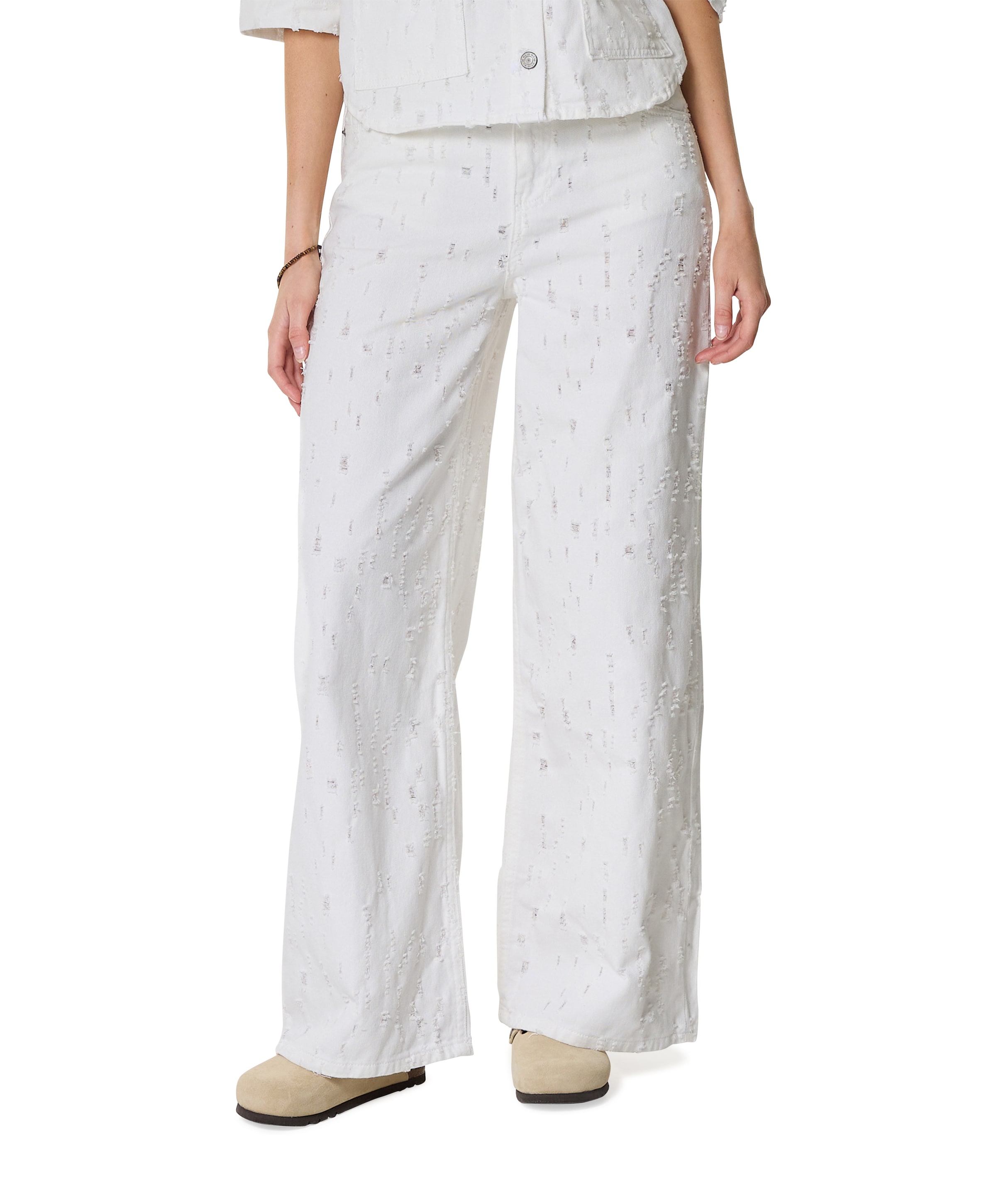 104-02-Distress dames broek ecru