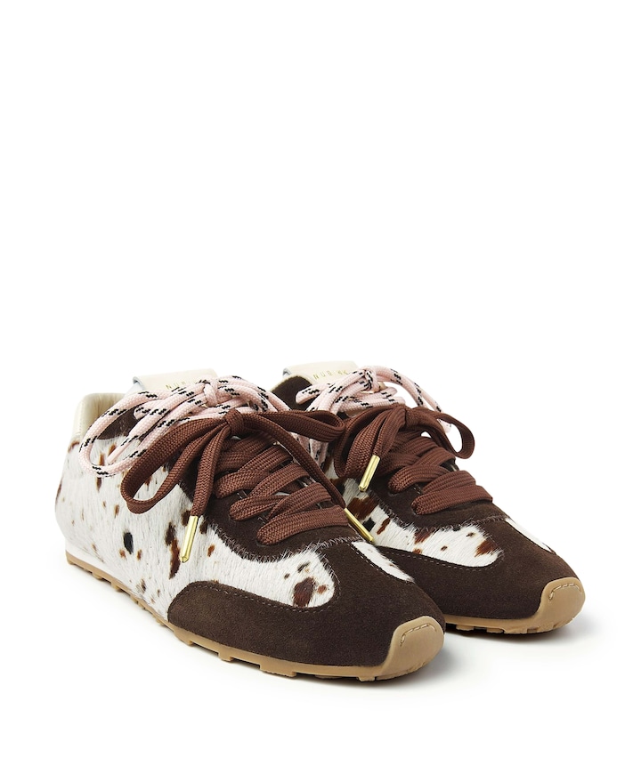 Billy Lou dames sneakers bruin