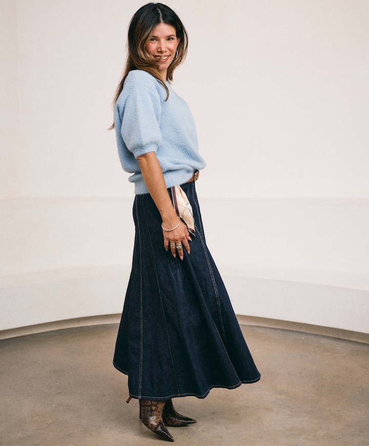 Dames rok blauw