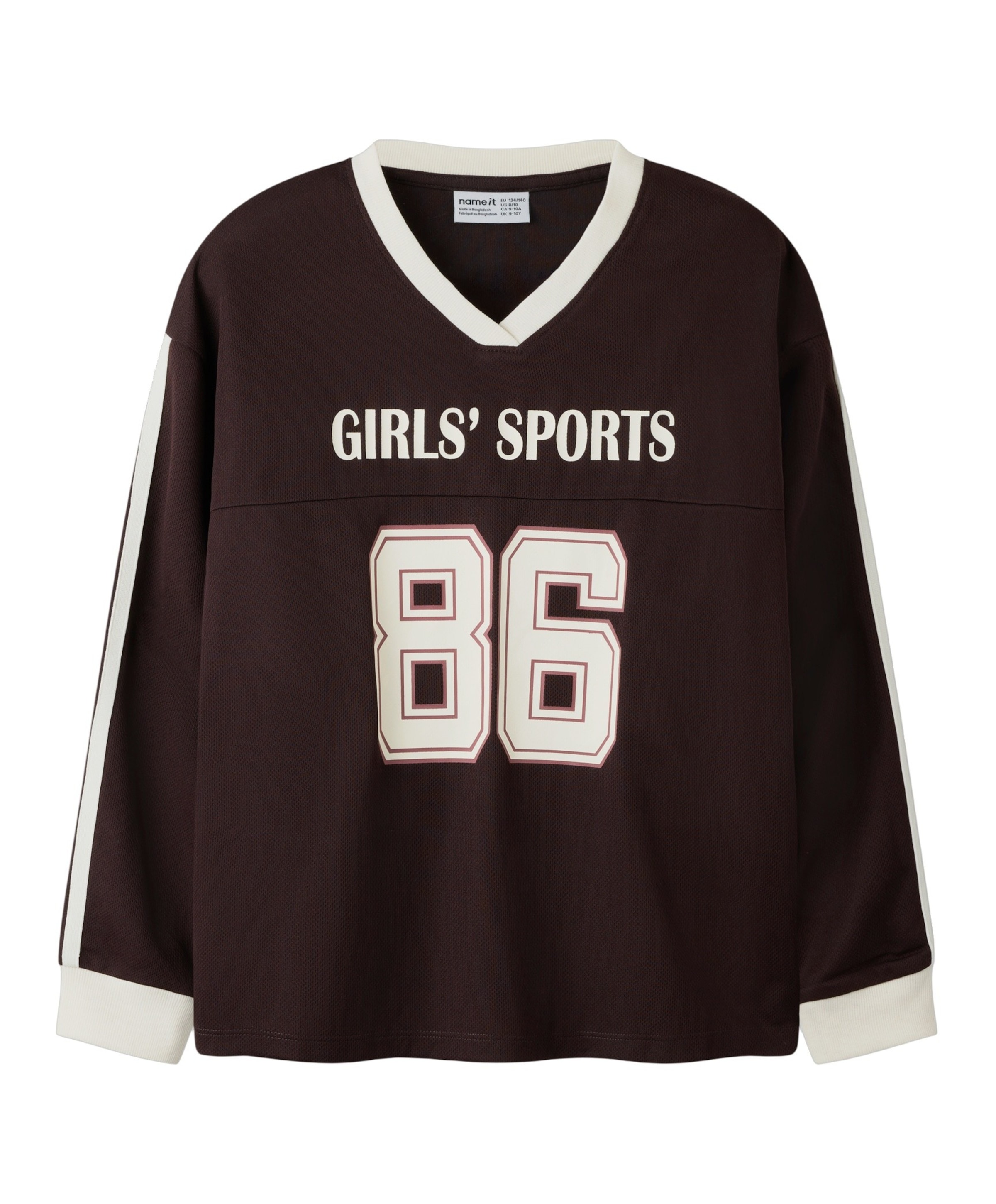 Meisjes longsleeve bruin