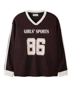 Meisjes longsleeve bruin
