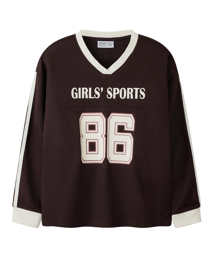Meisjes longsleeve bruin