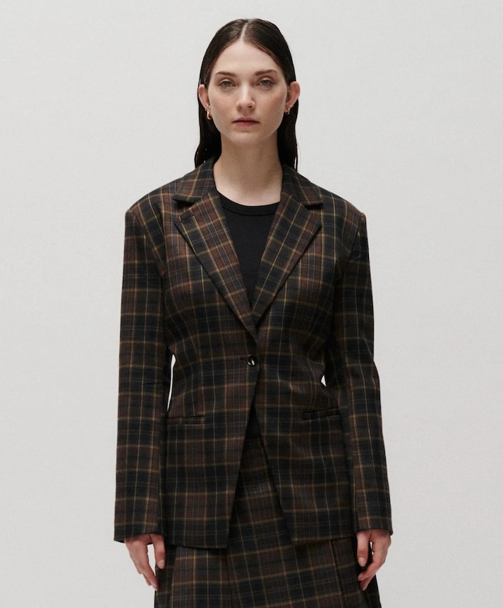 Dames blazer bruin