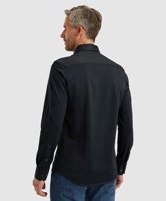 Heren overhemd lange mouw blauw