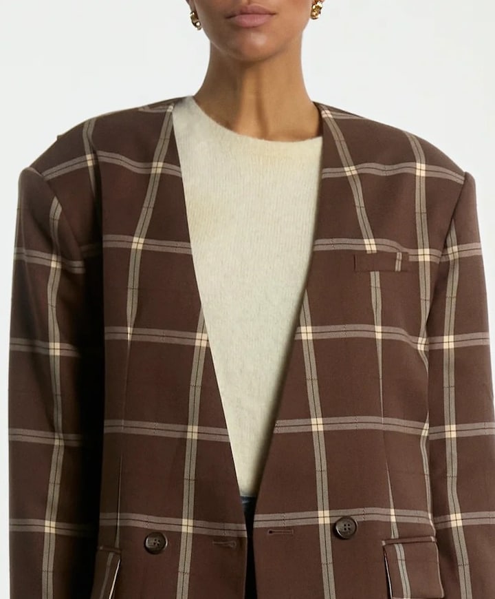 Dames blazer bruin