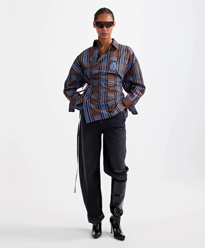 Dames blouse bruin