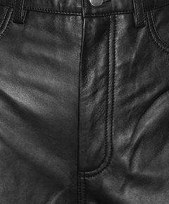 Barrel Leg Leather Pants dames broek zwart