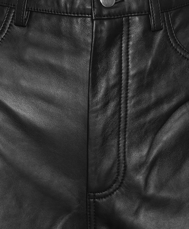 Barrel Leg Leather Pants dames broek zwart