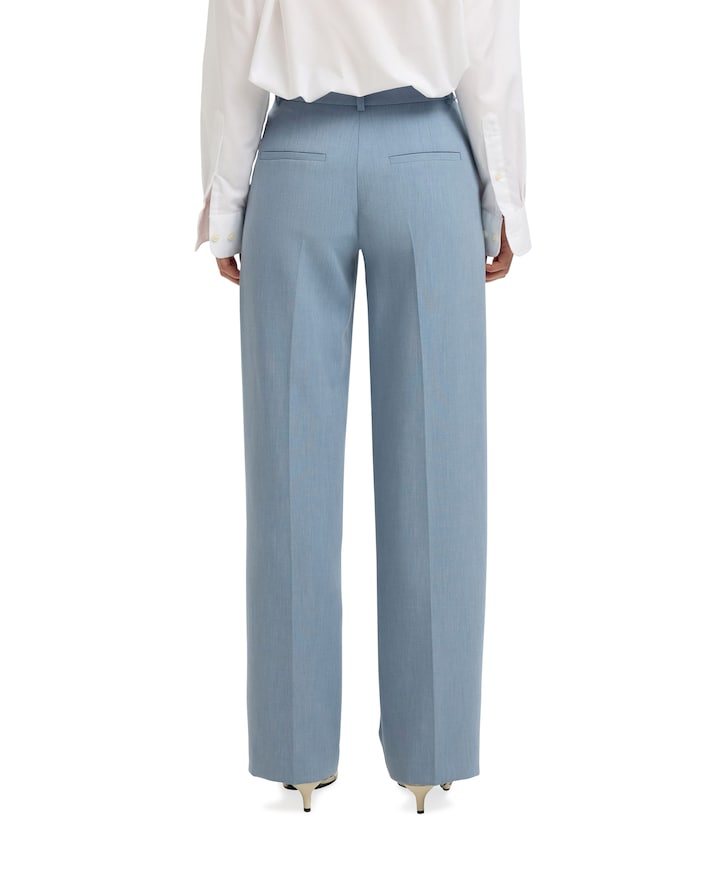 SLFRITA MW WIDE PANT MEL NOOS dames broek blauw